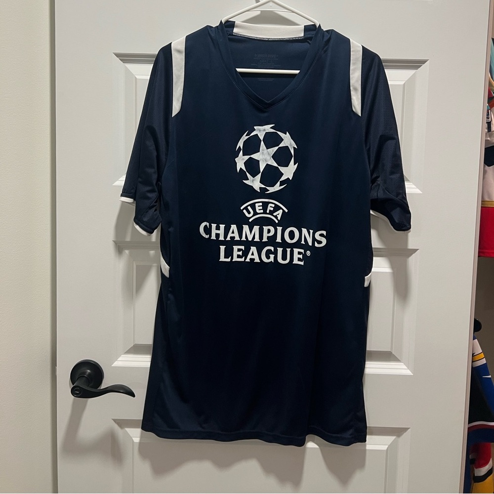 Champions league soccer jersey dri fit material size L